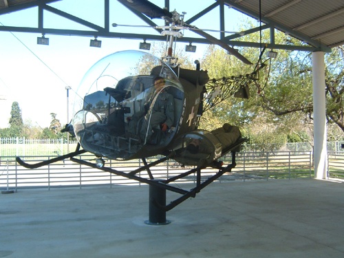 Army Medical Museum Medical Evacuation (Korean War) Huey Helicopter on display