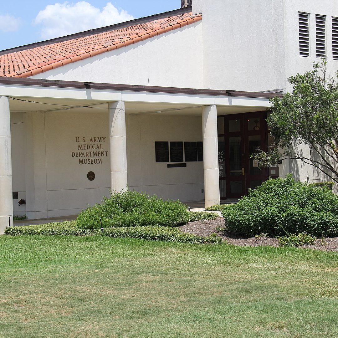 Army Medical Museum building entrance in San Antonio, TX